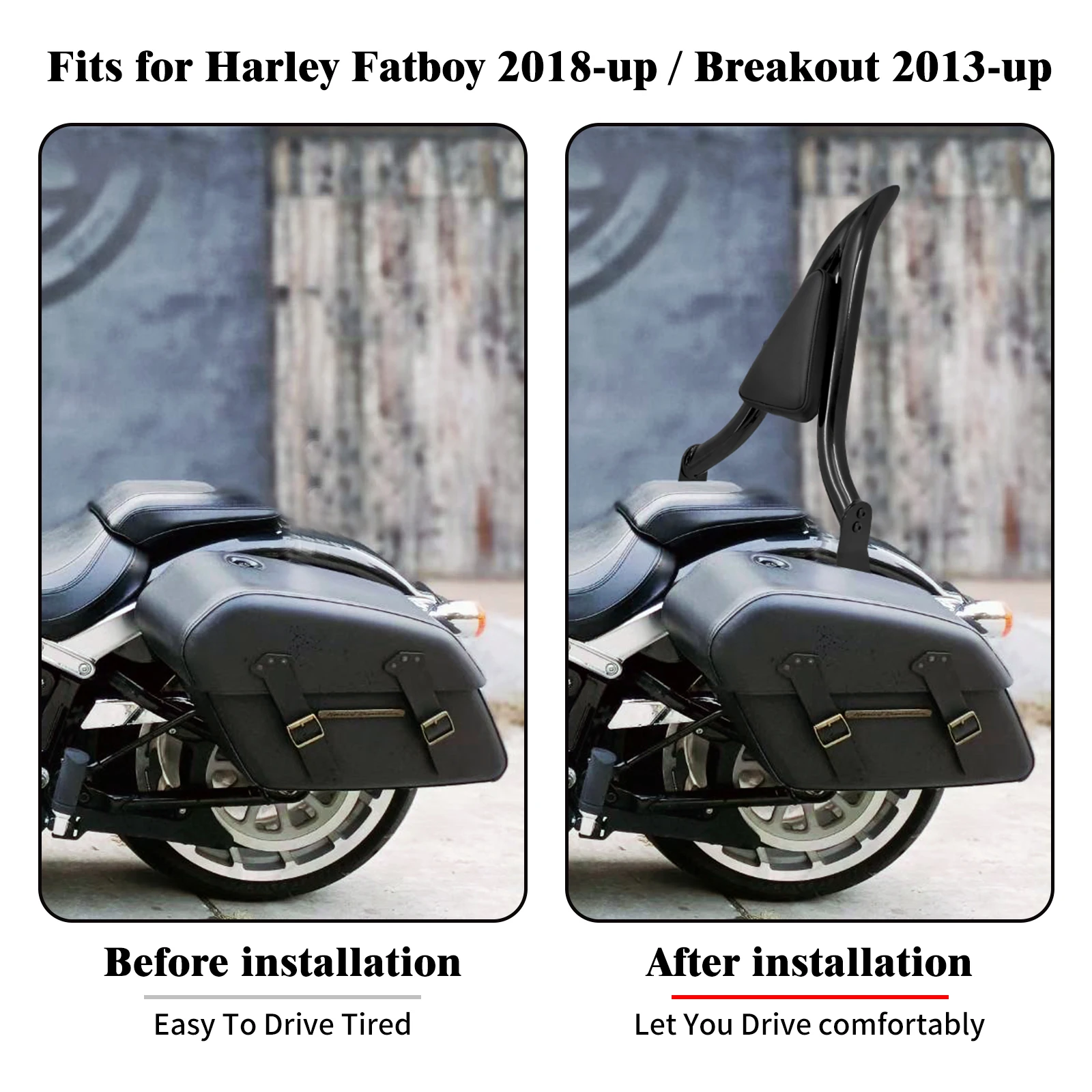 Motorcycle Detachable Sissy Bar Rear Passenger Backrest For Harley ...