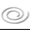 Fine polished steel color inlaid with white zircon