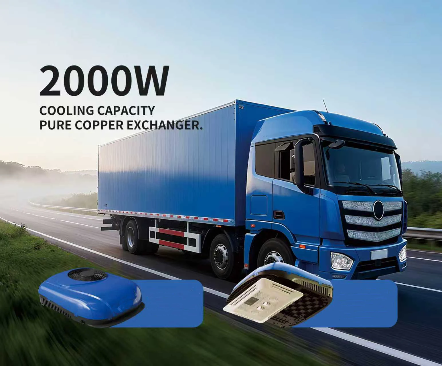 Radiator Roof Top Air Conditioner for Trucks Forklifts Cars-12V/24V/30-90V  