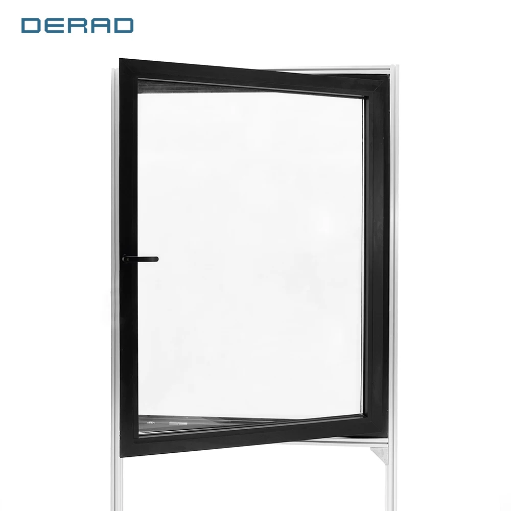 Tilt and turn aluminium windows with double tempered windows glass aluminum frame casement window for hotel home