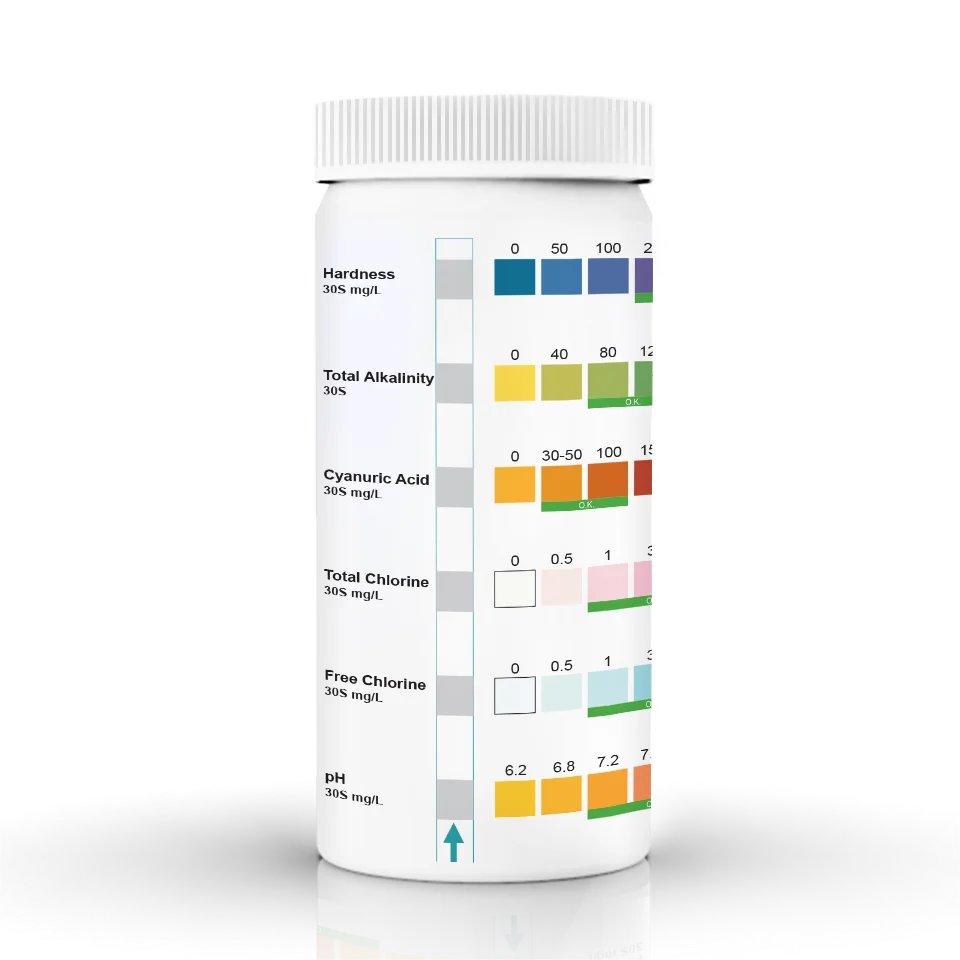 Swimming Pool Test Strips 6 Way Spa Testing Strips For Hot Tubs Teste