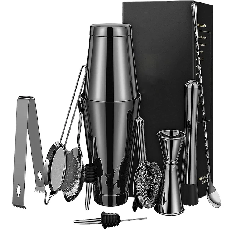 Stainless Steel Shaker Cocktail Shakers Accessories China Wholesale Custom Logo Cocktail Shaker Set 18/28 oz Reusable
