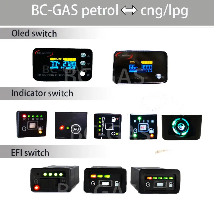 Auto Switches Gas Change Over Digital Fx Oled Switch for CNG LPG NGV GNC