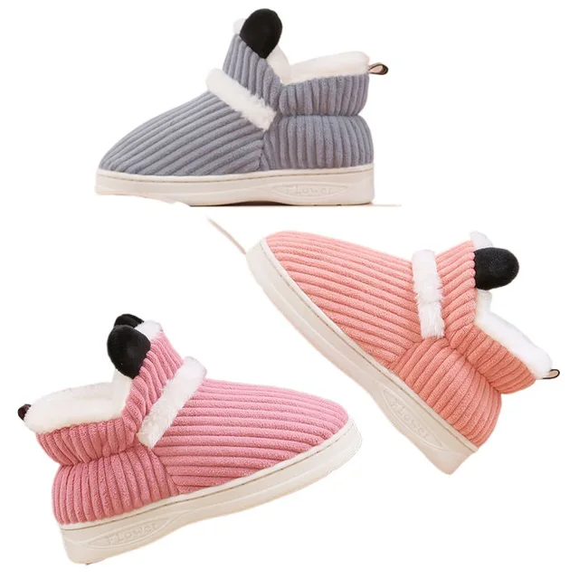 Winter children's bags high top cotton shoes boys and girls' winter home shoes anti slip slippers