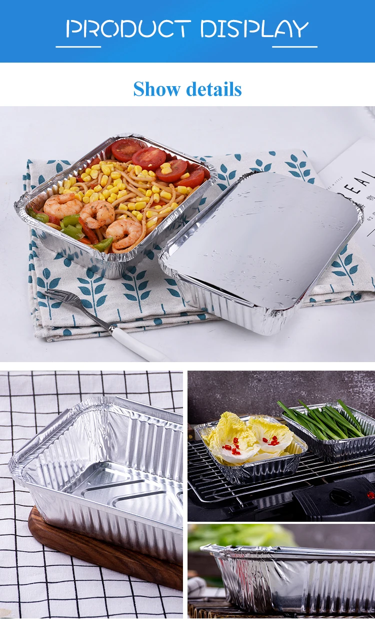 Heavy Duty Disposable Foil Baking Tray/pan For Food Cooking Rectangle