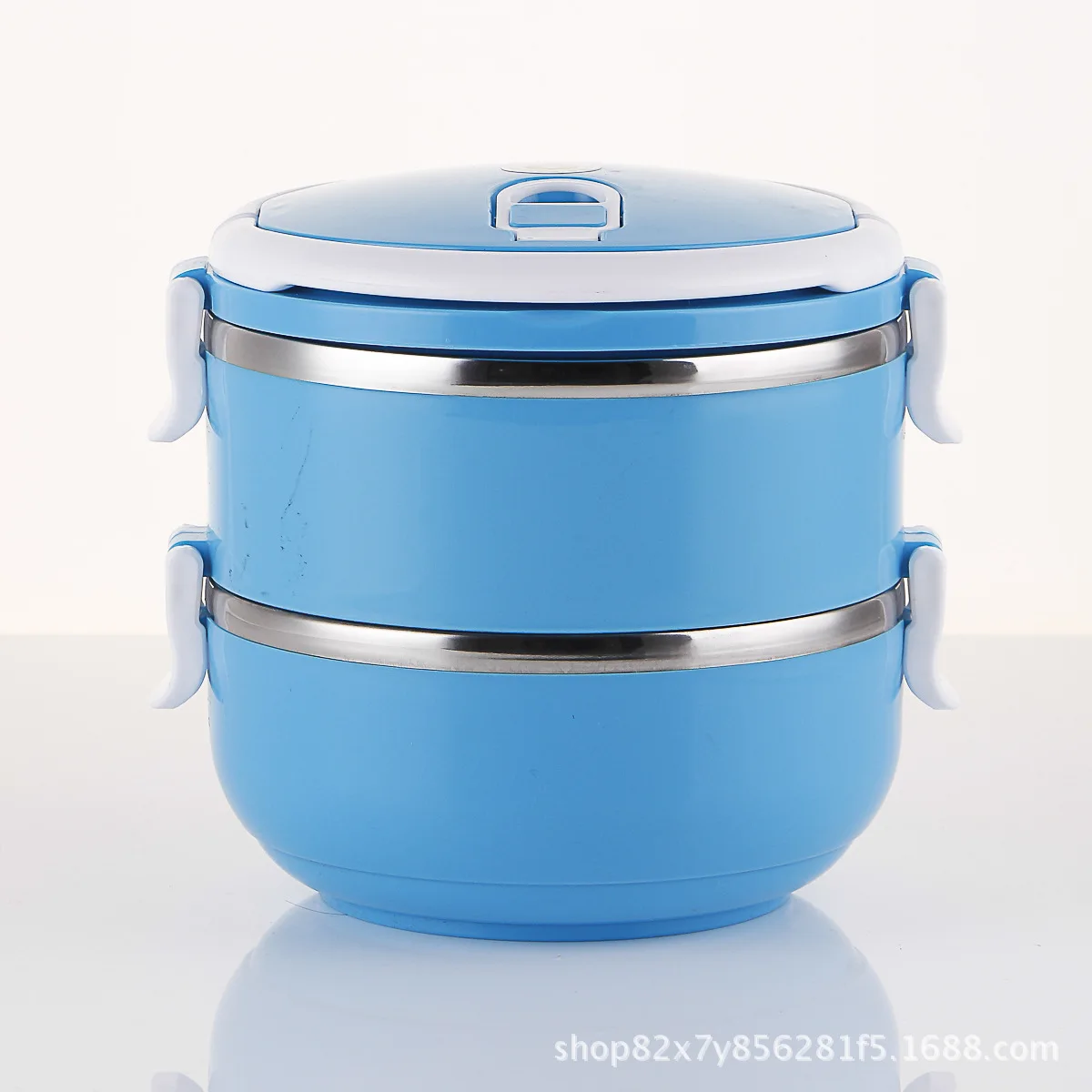 Stainless Steel Lunch Box Portable Multi-layer Round Korean Bento Boxes ...