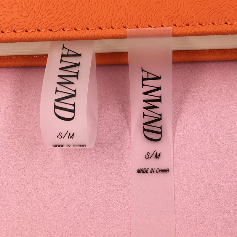 Clothing Care Labels Custom Apparel Garment Labels Transparent High Quality Soft Silicone Water Proof Printed Tpu Sustainable