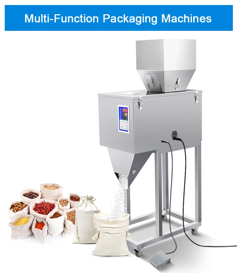 Automatic Bag Powder Filler Particle Weighing Filling Machine For Tea ...
