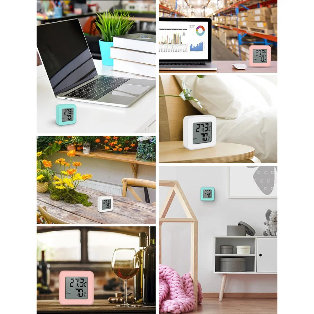 Humidity Monitor Mini Thermo-Hygrometer IndoorThermometer Hygrometer with LCD Screen