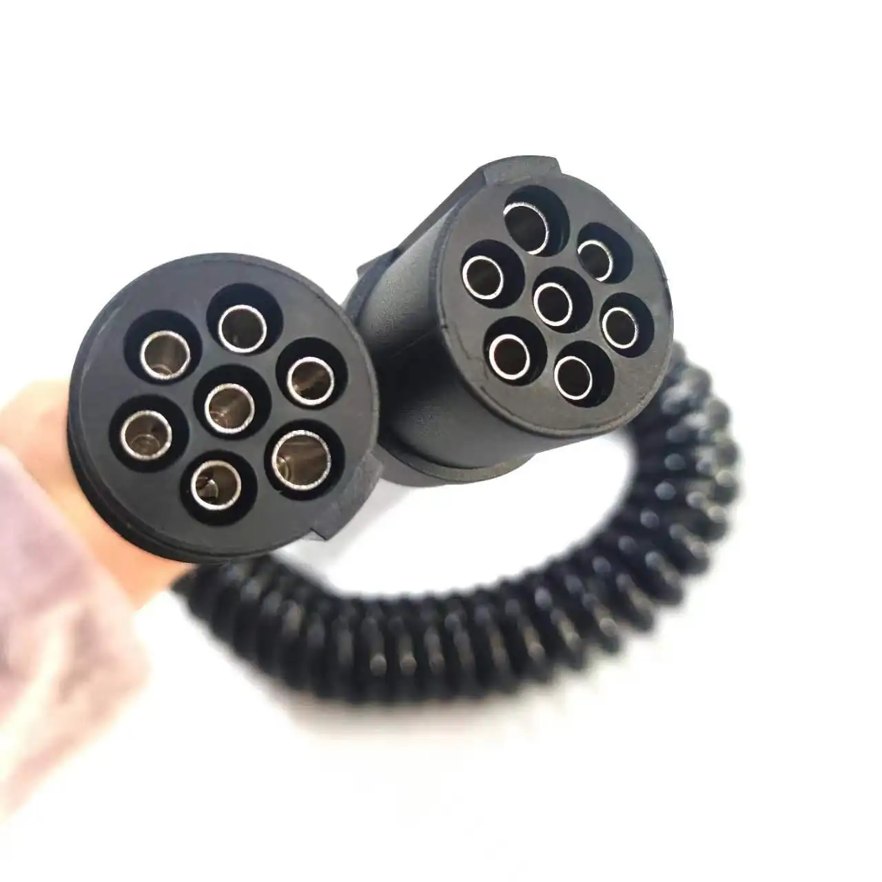 防水 7pin スパイラルコイルワイヤー 自動車用トレーラーケーブル 3000V