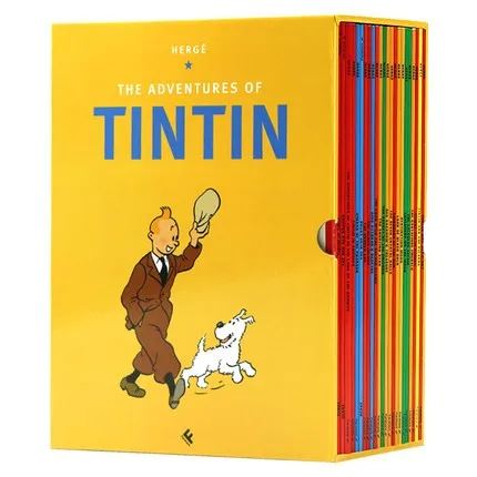 Tintin Adventures 23 Comic Book Gift Box Set - Hard Cover