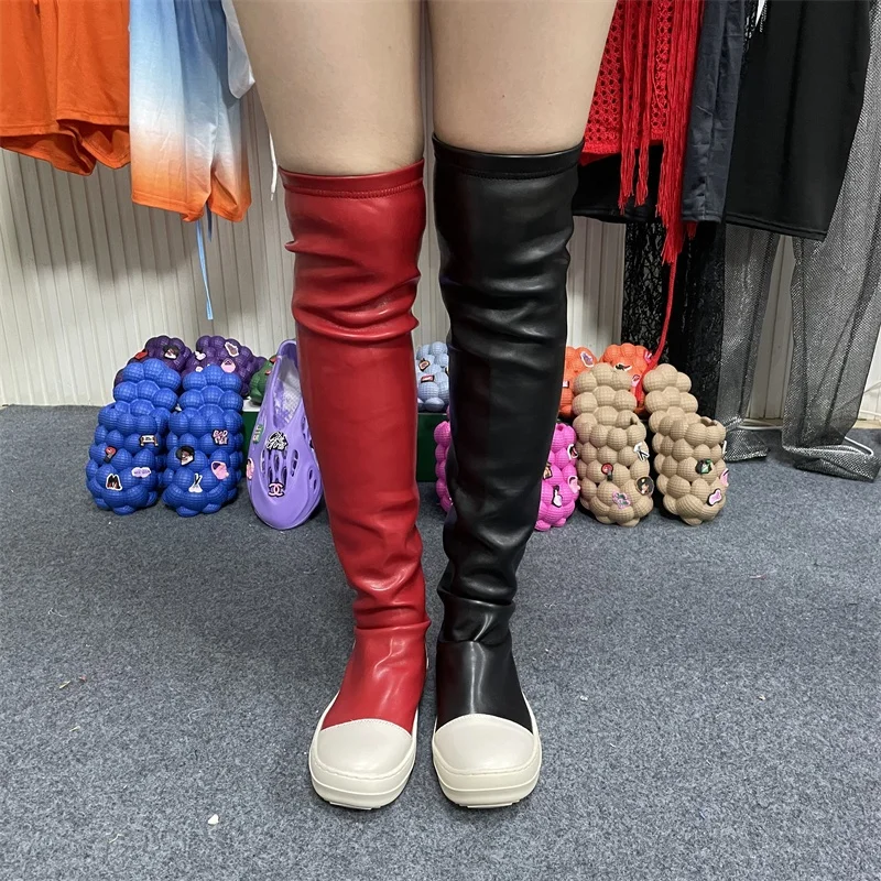 Fall Winter Thigh High Boots Flat Mid Long Tube High Over the Knee Platform  Thick Soled Women's Boots Women Shoes 2022