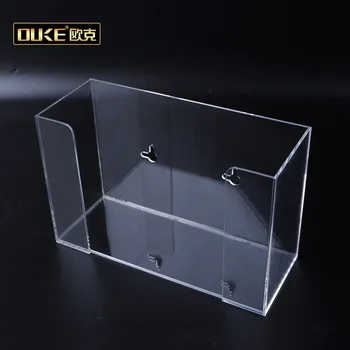 Hotel supplies wall mounted clear acrylic tissue display holder