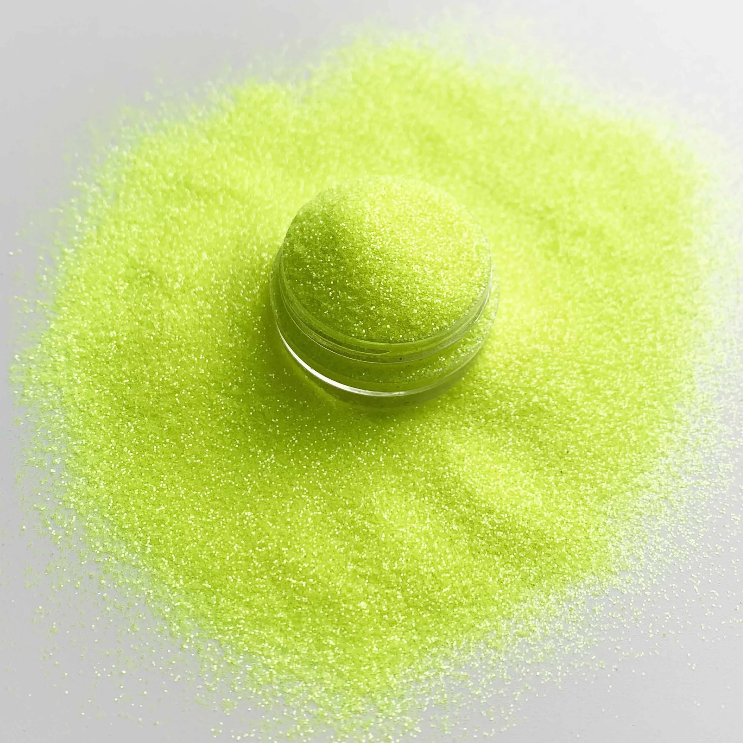 bulk popular polyester neon lemon yellow green glitter for craft