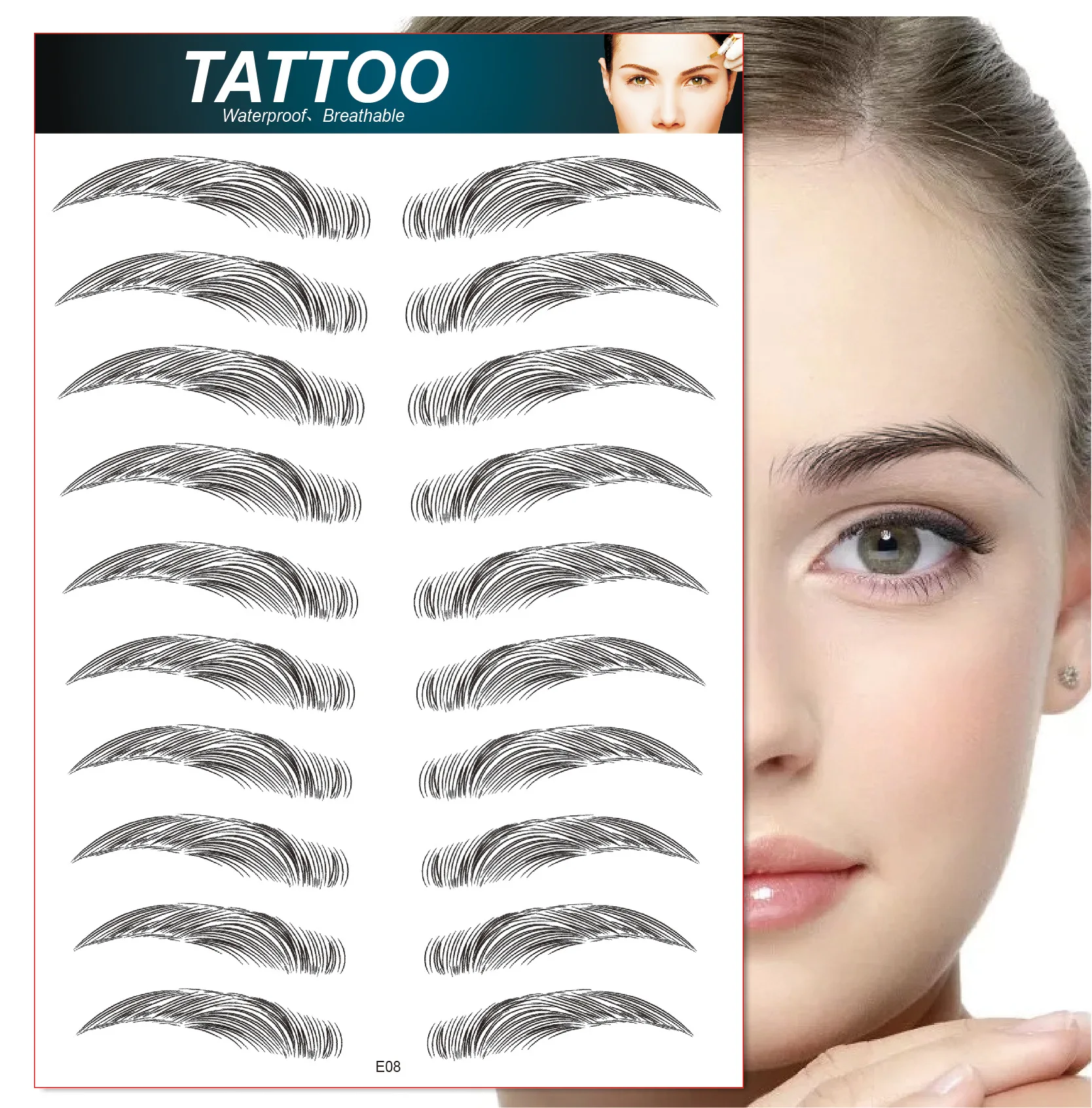 3D Hair-Like Eyebrows Makeup Waterproof Lasting Eyebrow Tattoo Sticker Brow  Stickers False Eyebrows | False eyebrows, Eyebrow makeup, Eyebrow tattoo