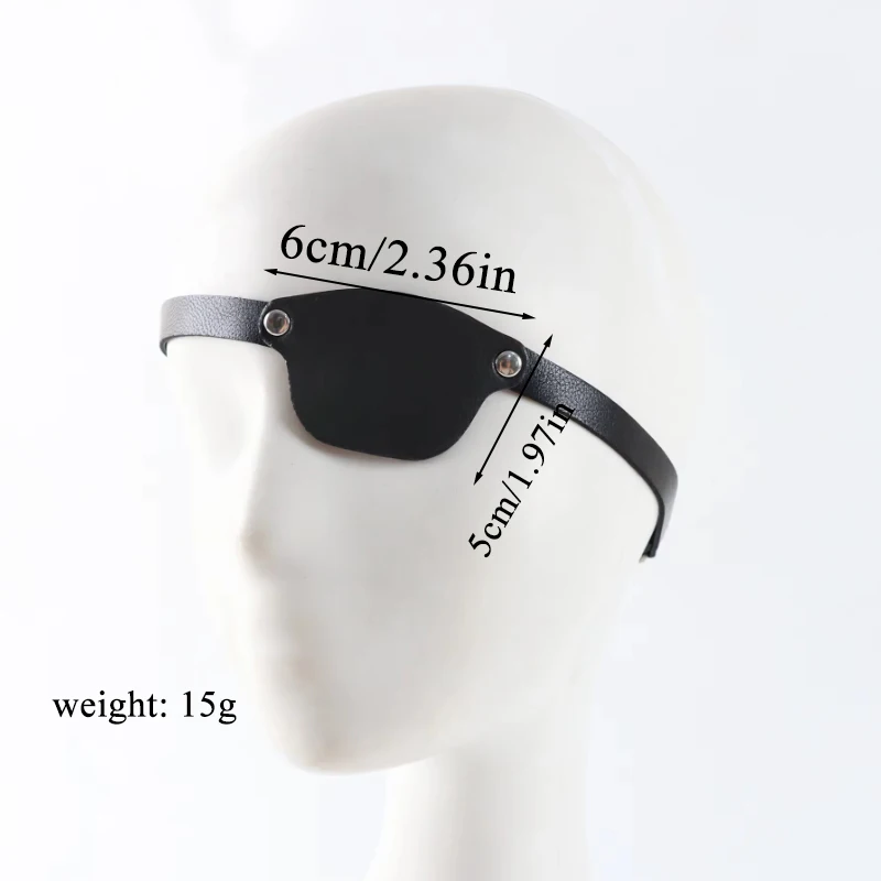 Cache-Oeil Pirate Cuir PU Vintage Avec Rivet - Masque Cosplay Gothique Médiéval Pour Fêtes