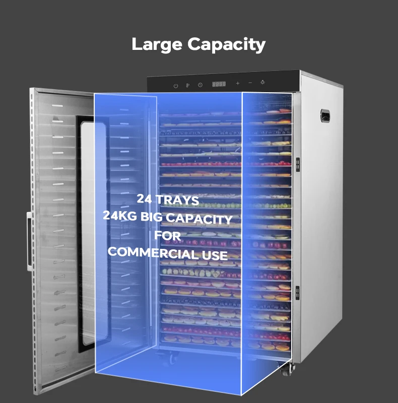 24 trays Commercial food dryer machine fruit and vegetable industrial beef jerky dryer food dehydrator