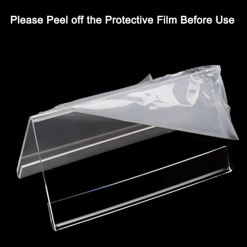 Factory Custom Acrylic Desk Nameplate Holder Table Tents Sign Stand for Table Display Clear Tent Cards Holder Name Plate Holder