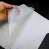 Pegatina transparente con purpurina para inyección de tinta