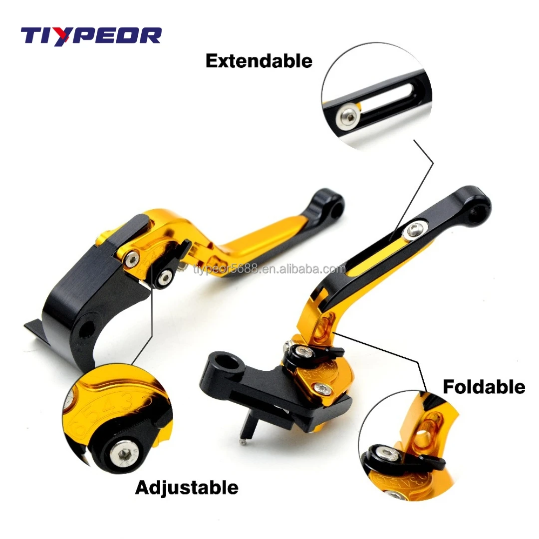 product tiypeor motorcycle cnc aluminium 8 color fitment moto adjustable folding extendable brake clutch levers modification moto handle857-6