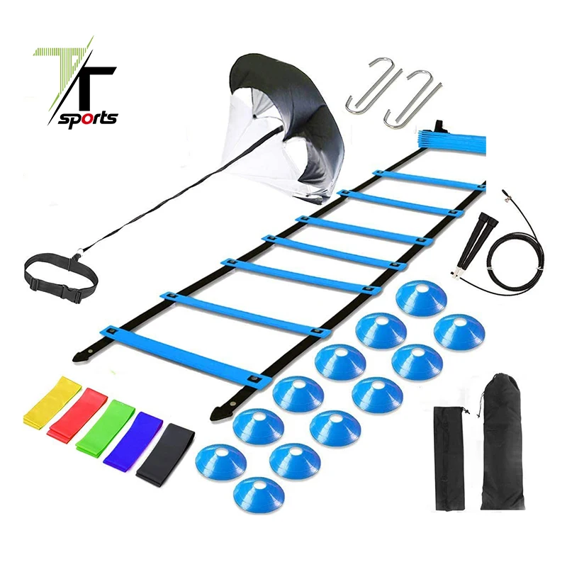 Hot Sell Pro Agility Ladder and Cones Set with Movable PVC Hurdles and Poles for Football Training-Eco-Friendly Sport Equipment