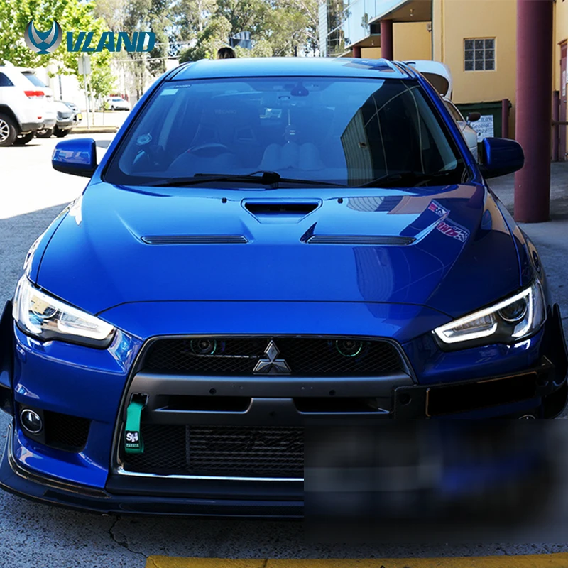 4PCS Vland Headlights &Tail Lights For MITSUBISHI LANCER/EVO X 2008-17 Demon Eye