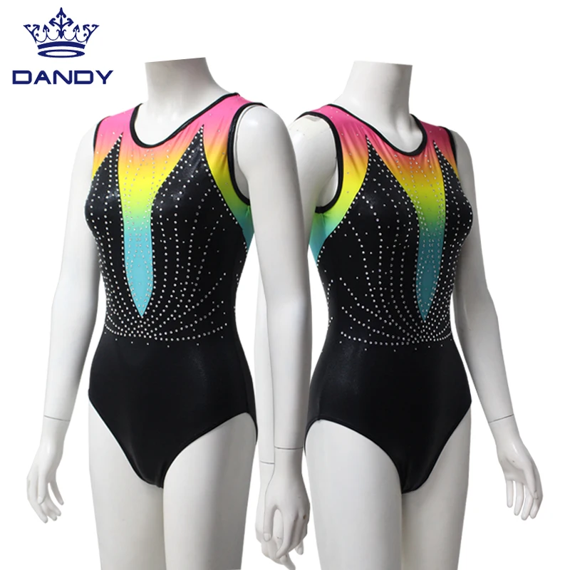 New Arrive Full Sublimated Leotards Rhinestones Gymnastics Wholesale