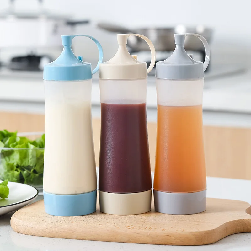 New food grade Squeeze bottle Large caliber plastic salad dressing squeeze bottle household sauce container