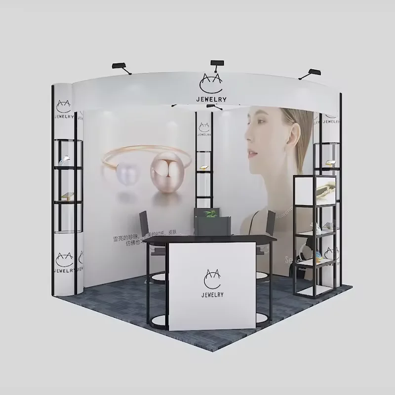 Tian Lang Reka Bentuk 3d Booth Paparan Pameran Dagang Mudah Alih Booth Pameran 3x3 Untuk Pameran