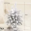 45cm snowy wooden tree white