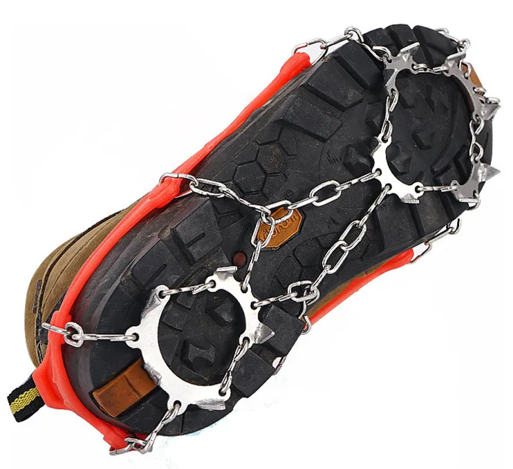 
 Лед Тяговых Бутсы кошки снег шипы ручки с 13 зубы марганцевой стали для сапог  