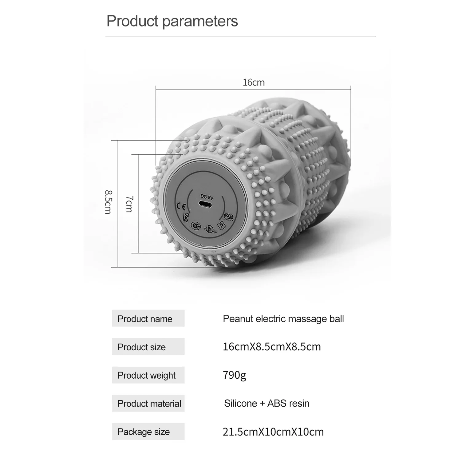 Customize Hand Electric Indoor Rubber Peanut Lacrosse Vibrating Roller