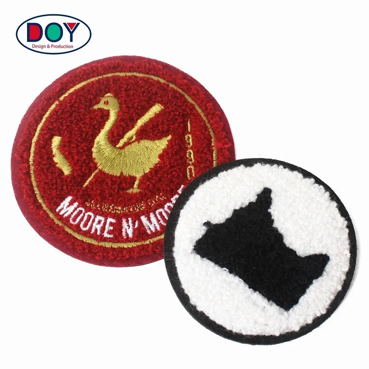 Wholesale Custom Logo Fabric Chenille Iron On Patches