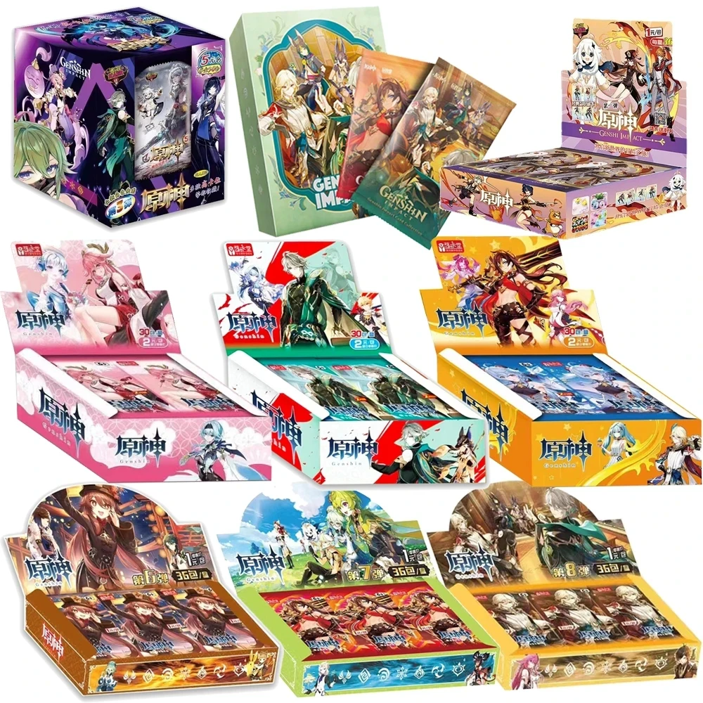 Genshin Impact Anime TCG Game Collection Pack - Rare SSR Booster Box for  Kids & Families, Perfect Gift for Collectors