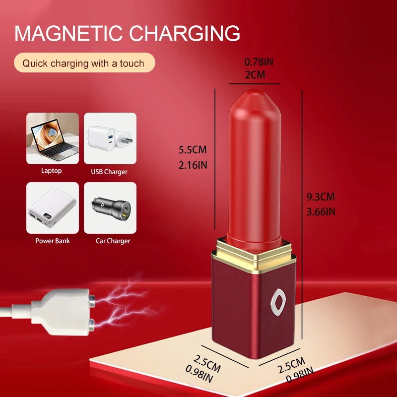 LOTUSIF Discreet Makeup Case Design Dual-Purpose Lipstick Vibrator for Women Anal/Clitoral Stimulation Female Vibrator