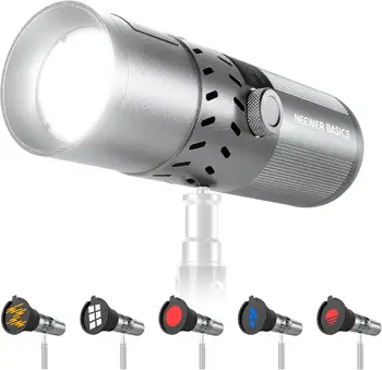 NEEWER FL20 Basics 20W RGB Linterna Fotografa Con 4 Colores Y 20 Filtros GOBO