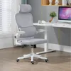 The carefree trolley headrest has a white frame and gray trim.