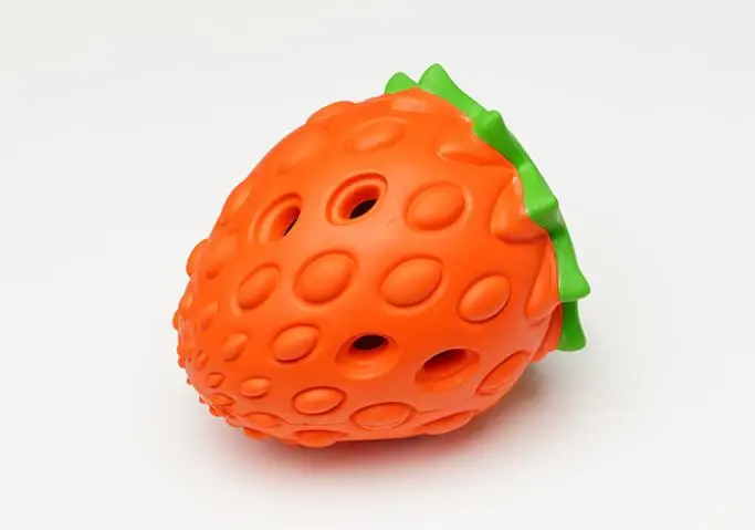 Strawberry Dog Chew Toy Durable Puppy Feeder Toys for Iq Training