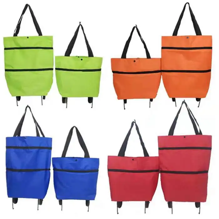 Custom Logo Shopping Bag With Wheels Other Special Purpose Bags 600d Oxford Cloth Waterproof