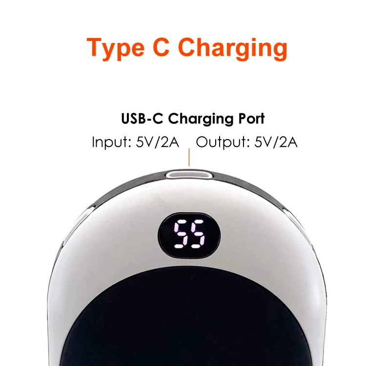 
 New 12000mAh Hand Warmer Power Bank, Portable Pocket Mini USB C Electric Rechargeable Hand Warmer for Winter  