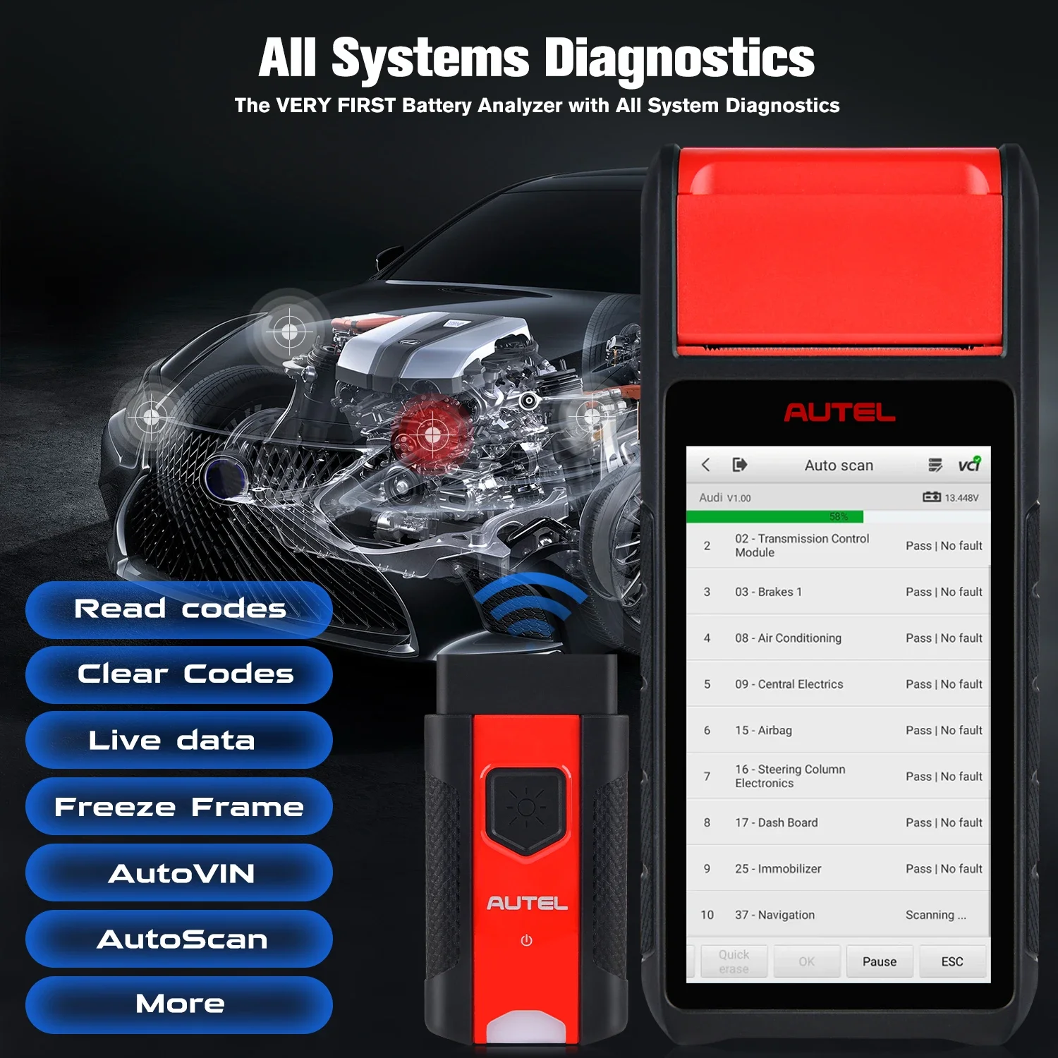 Autel BT608E Battery Replacement Instructions