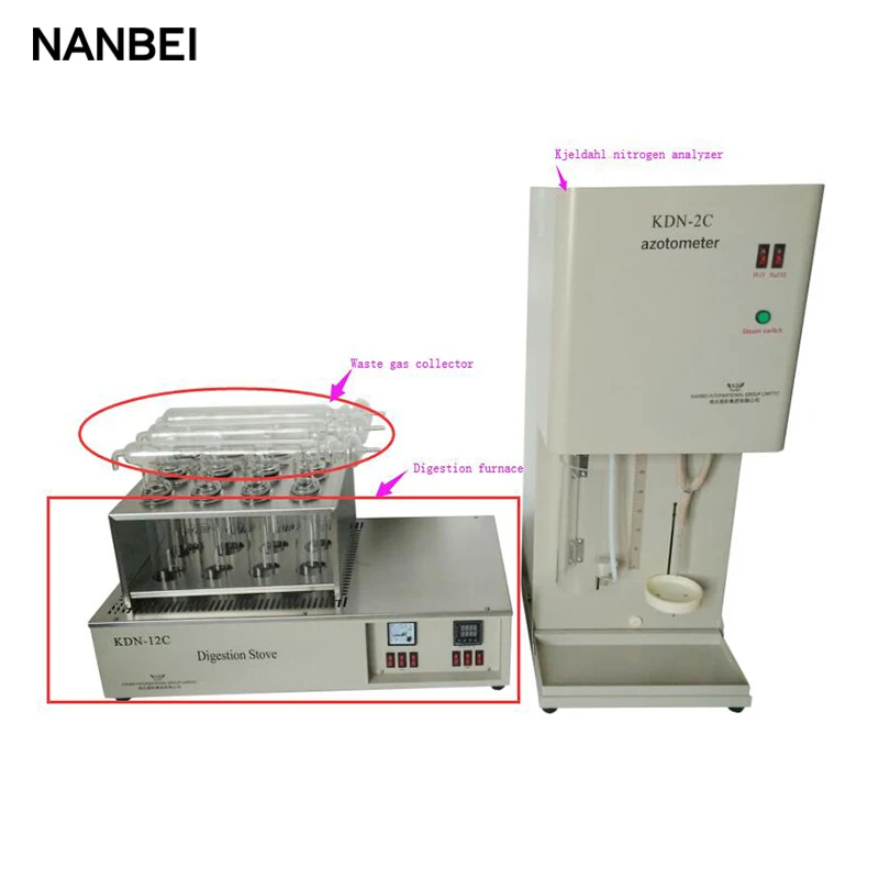 Nanbei Semiautomatic Kjeldahl Distillation Apparatus Kjeldahl Nitrogen