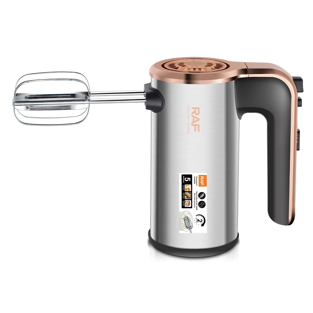 Electric Hand Mixer Kitchen Handheld Mixer Stainless Steel Dough Hooks Baking Cake Egg Beater