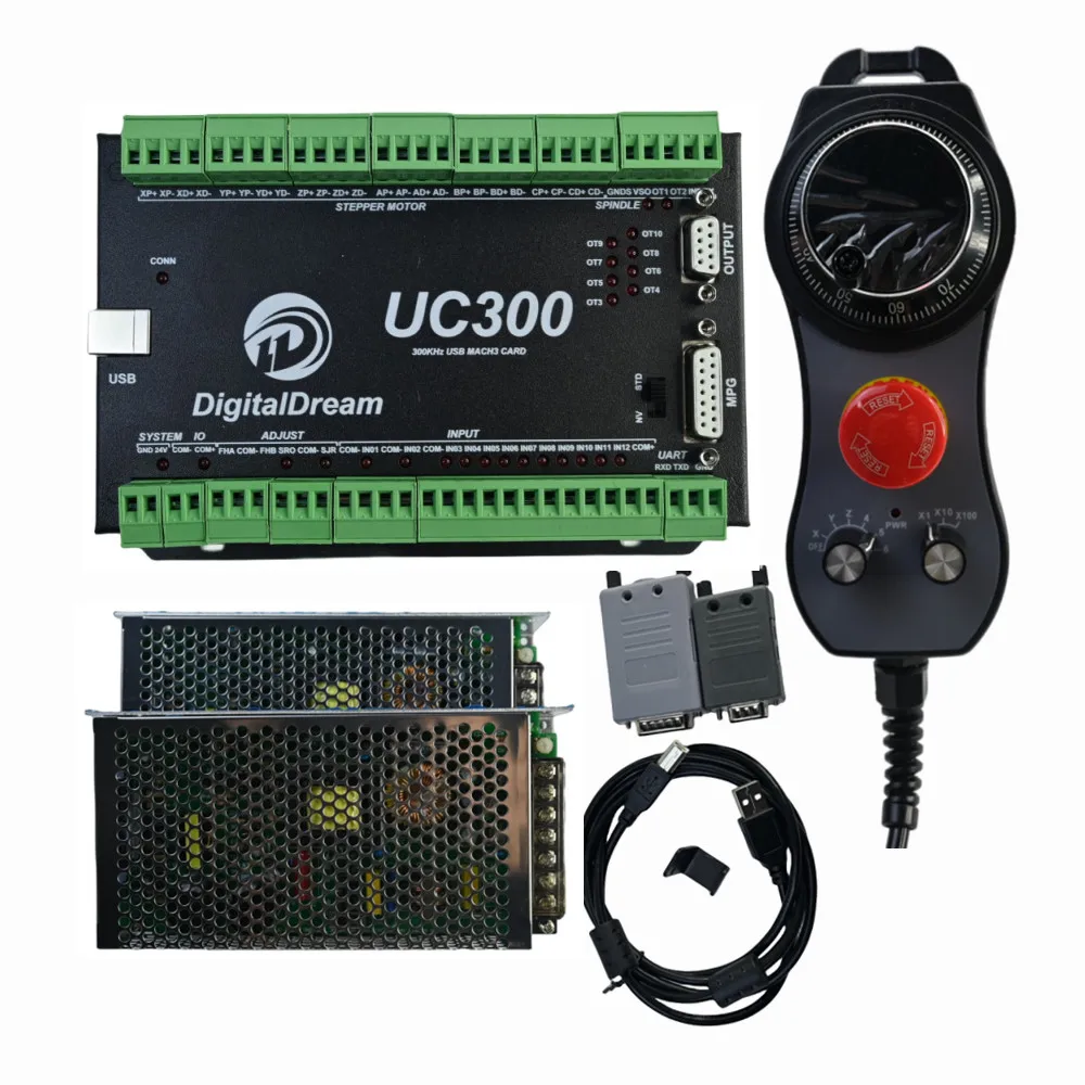 Digital Dream Full CNC Controller Kit 3/4/5/6AxisUC300 USB Mach3 Motion ...