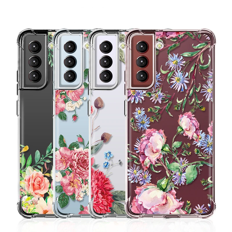 Luxury Phone Cases Samsung Galaxy S22 Ultra - Luxury Flower Cover