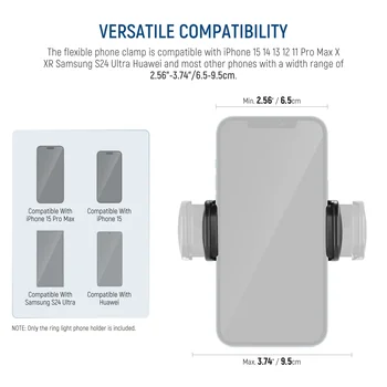 NEEWER SP-09 2.56"-3.74" 360° Flexible Phone Holder detail image