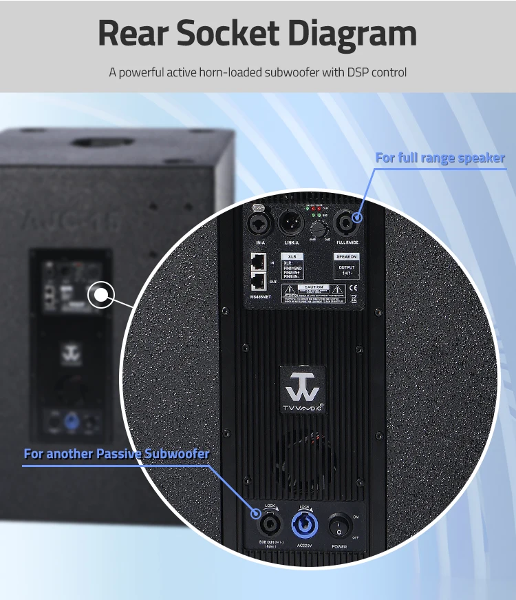 Professional 500/700w Active Outdoor Audio Sound Power Pa Speakers 8 15