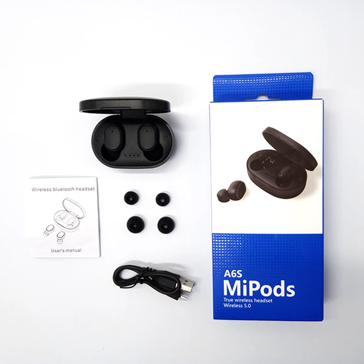 Cheap Wireless Earbuds A6S Stereo Sound Active Noise-cancellation