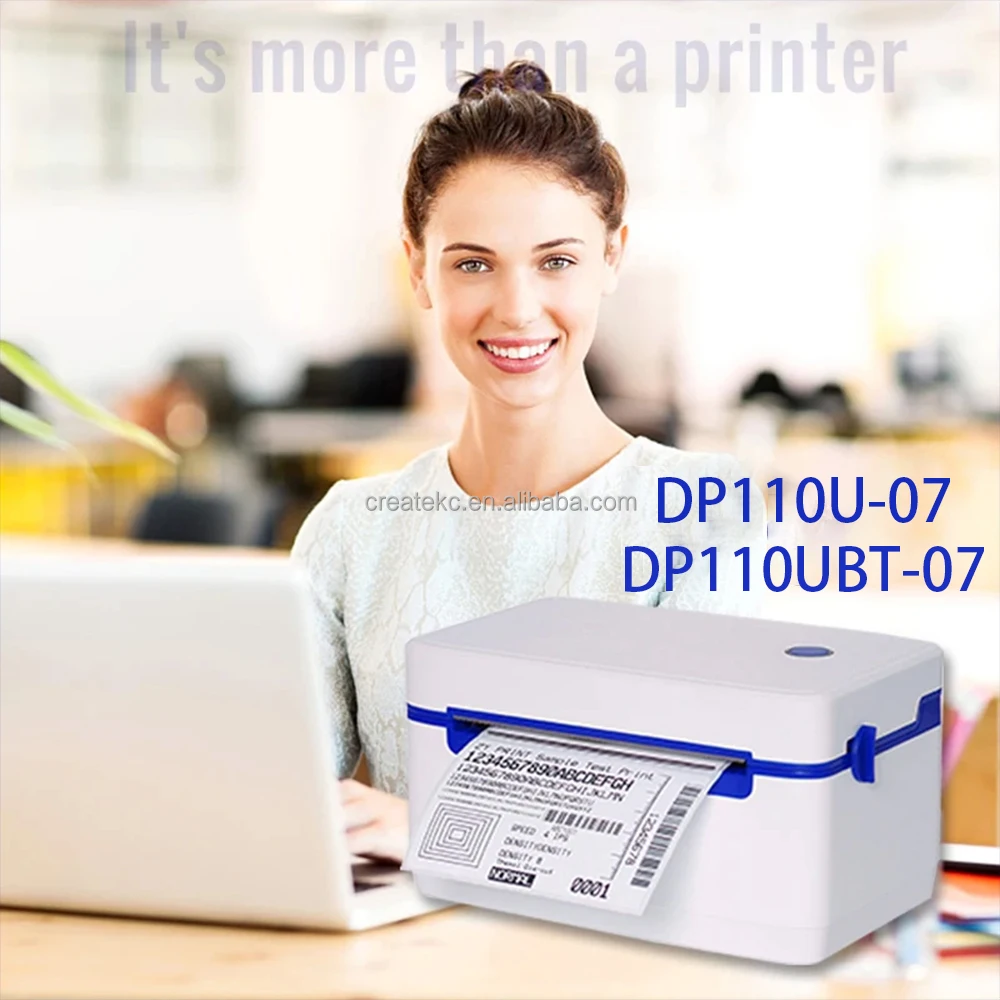 4x6 110mm Shipping Label Desktop Ticket Wireless Thermal Mini Receipt ...