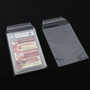 Manufacturer Wholesale Resealable Card Sleeves Bgs Graded Card Sleeves Soft Penney With Corner Cut